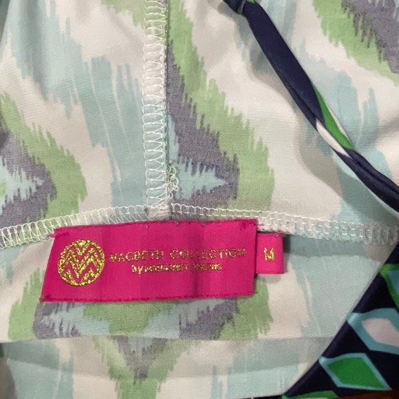 Macbeth Collection by Margaret Jospeh's Cover-up Size M Geometric Pattern Hooded - Picture 8 of 8
